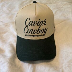 CAVIAR COWBOY CAP (BEIGE & FOREST GREEN)